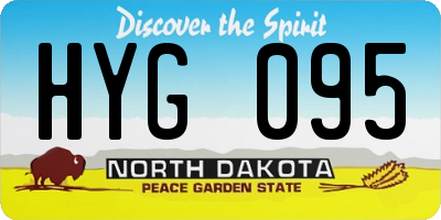 ND license plate HYG095