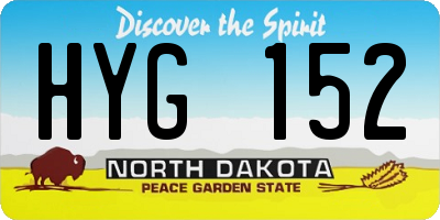 ND license plate HYG152