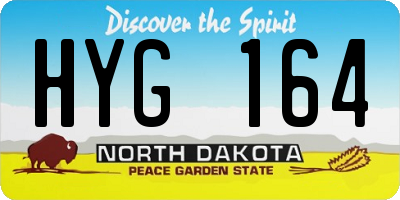 ND license plate HYG164