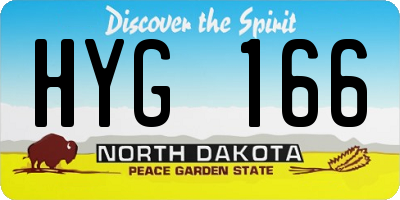 ND license plate HYG166