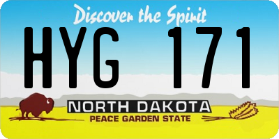 ND license plate HYG171
