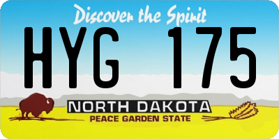 ND license plate HYG175