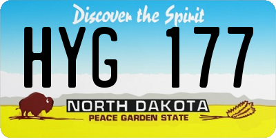 ND license plate HYG177