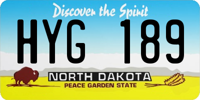 ND license plate HYG189
