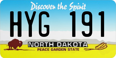 ND license plate HYG191