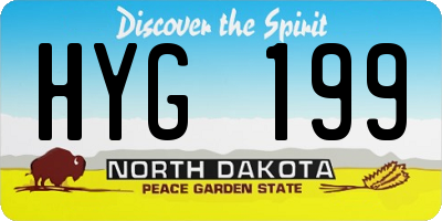 ND license plate HYG199