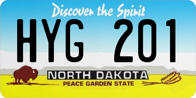 ND license plate HYG201