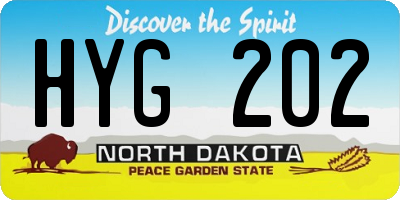 ND license plate HYG202
