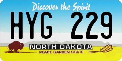ND license plate HYG229
