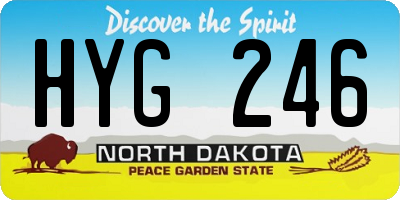 ND license plate HYG246