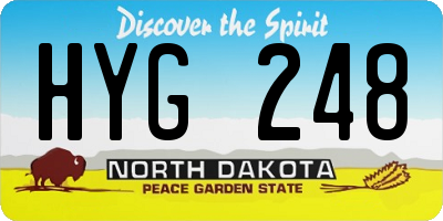 ND license plate HYG248