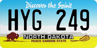 ND license plate HYG249