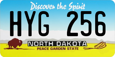 ND license plate HYG256