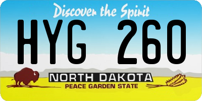 ND license plate HYG260