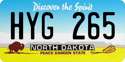 ND license plate HYG265