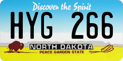 ND license plate HYG266