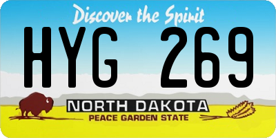 ND license plate HYG269