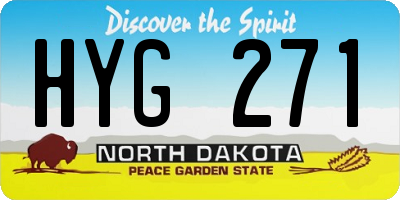 ND license plate HYG271