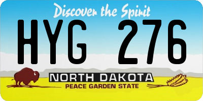 ND license plate HYG276