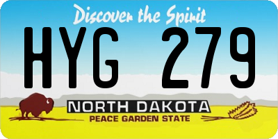 ND license plate HYG279