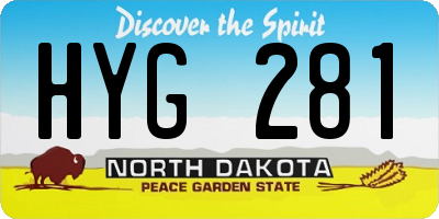 ND license plate HYG281