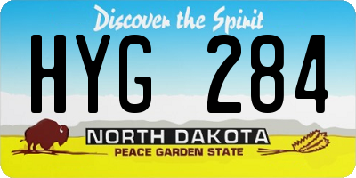 ND license plate HYG284