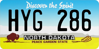 ND license plate HYG286