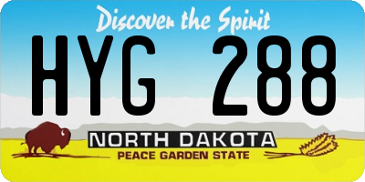 ND license plate HYG288