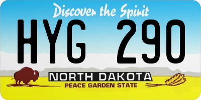 ND license plate HYG290