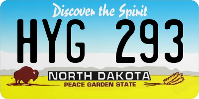 ND license plate HYG293