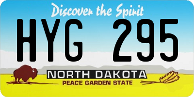 ND license plate HYG295