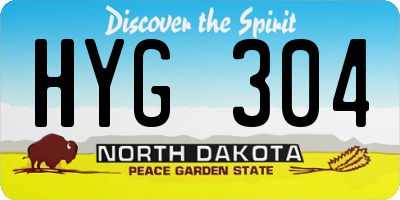 ND license plate HYG304
