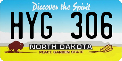 ND license plate HYG306