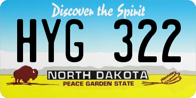 ND license plate HYG322