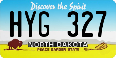 ND license plate HYG327