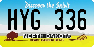 ND license plate HYG336