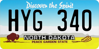 ND license plate HYG340