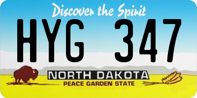 ND license plate HYG347