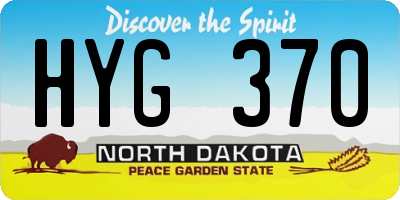 ND license plate HYG370