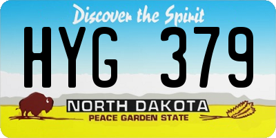 ND license plate HYG379