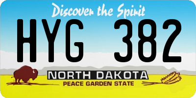 ND license plate HYG382