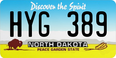 ND license plate HYG389