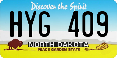 ND license plate HYG409