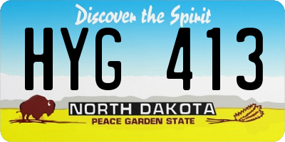 ND license plate HYG413