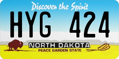 ND license plate HYG424