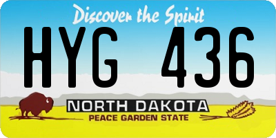 ND license plate HYG436