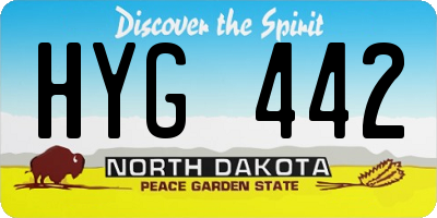 ND license plate HYG442