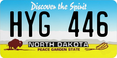 ND license plate HYG446