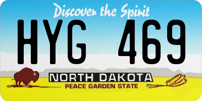 ND license plate HYG469