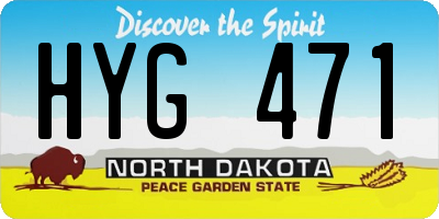 ND license plate HYG471